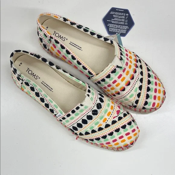 NWT Toms Alpargata Rope Espadrilles in Natural Global Woven Size 8 - Picture 2 of 7